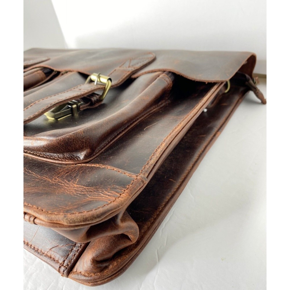 Cuero Messenger Bag, The Antiquarich leather, Reto, Rustic Bag, NEW - Picture 5 of 12